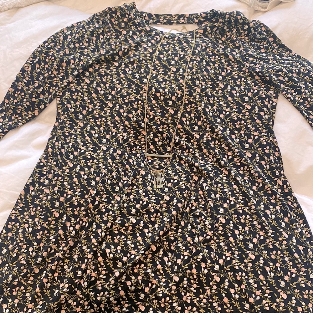 BCBG floral trapeze dress